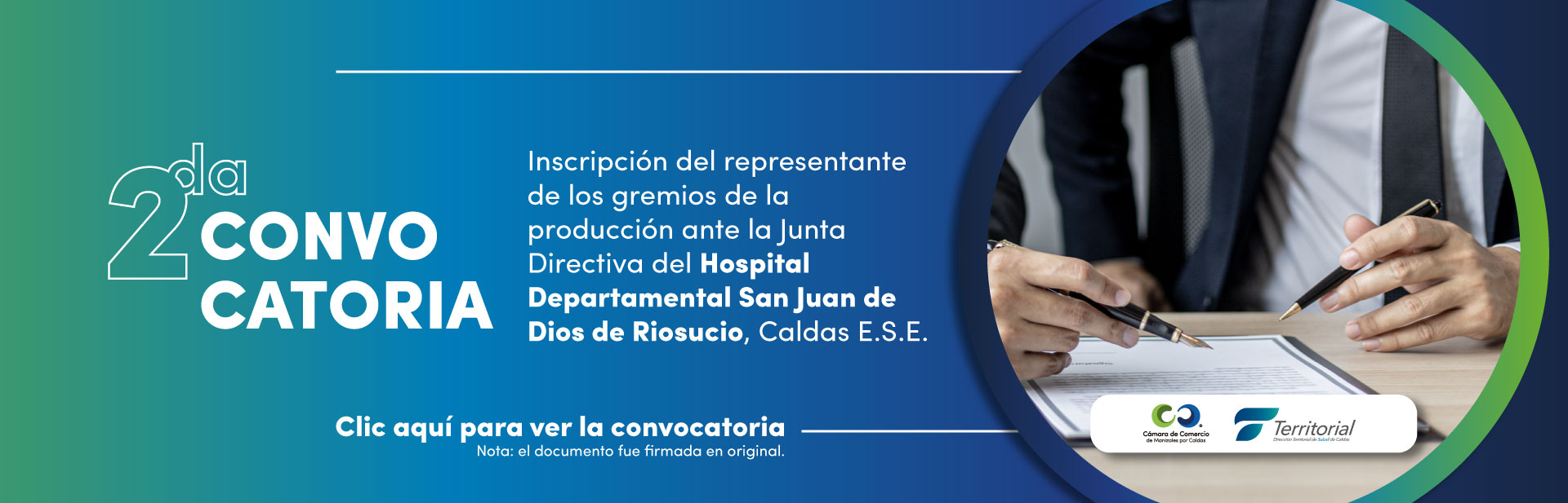 Convocatorias Riosucio Inscripción de representantes