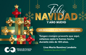 Feliz navidad año nuevo y les desea la CCMPC a todos los empresarios y comerciantes del departamento.